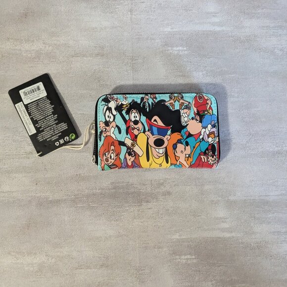 Loungefly Disney Goofy Movie Collage Ziparound Wallet NEW - Picture 2 of 4